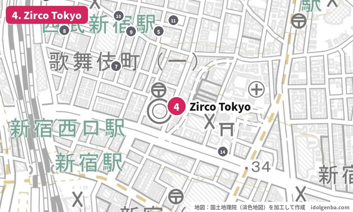 Zirco Tokyoの場所