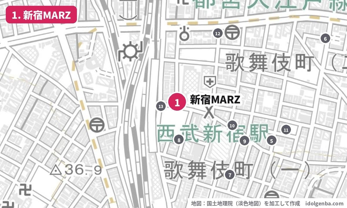 新宿MARZの場所